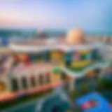 Aerial view of Al Twar Centre showcasing its architectural design