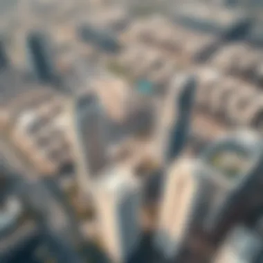 Aerial shot capturing the strategic location of Azayez Building