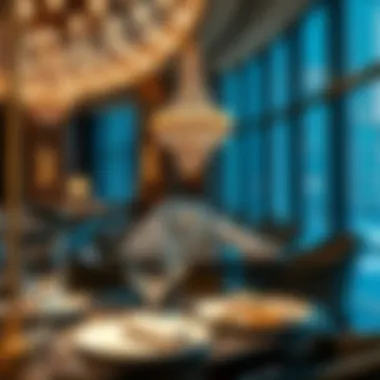 Luxurious dining setting at Baccarat Hotel Dubai featuring gourmet cuisine