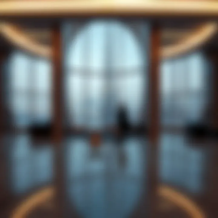 Interior of Burj Khalifa observation deck, providing a glimpse of luxury and panoramic views