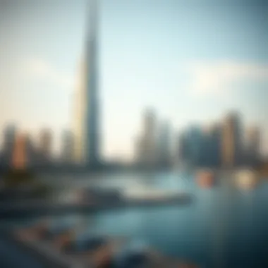 Panoramic view of Business Bay featuring West Wharf Tower among the skyline