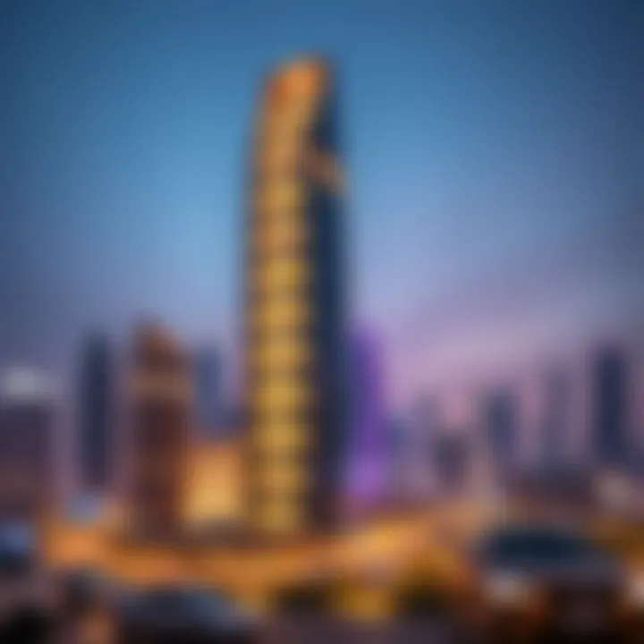 Cavalli Casa Tower showcased in the Dubai skyline