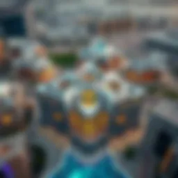 Aerial view of مركز ريفيرا showcasing its unique architectural design