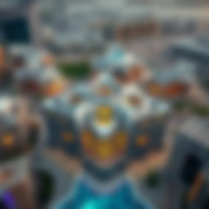 Aerial view of مركز ريفيرا showcasing its unique architectural design