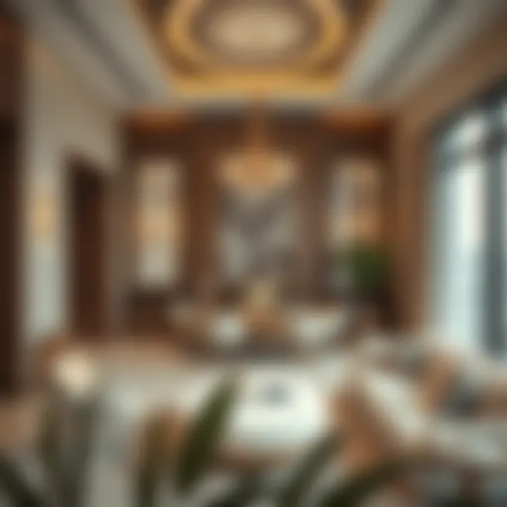 Interior design elements of مركز ريفيرا highlighting luxury features
