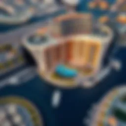 Stunning aerial view of Cove Dubai Creek Harbour showcasing its unique architectural design.