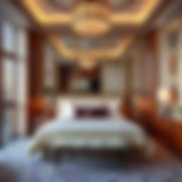 Opulent Bedroom Suite at Damac Maison Elegant bedroom suite in a Damac Maison property highlighting opulence