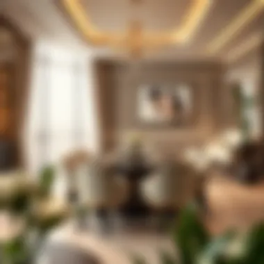 Chic Dining Area of Damac Maison Sophisticated dining area within a Damac Maison residence
