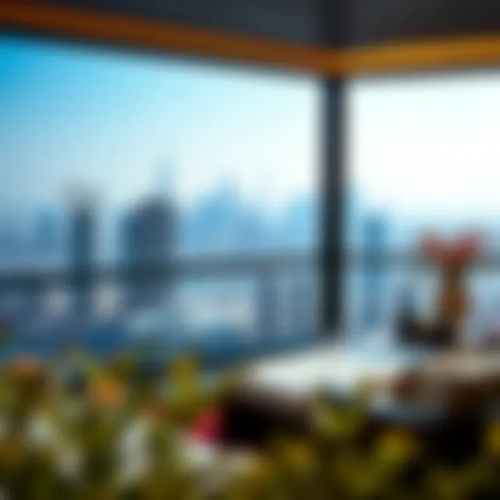 Breathtaking Skyline View from Damac Maison Panoramic view of Dubai skyline from a Damac Maison terrace