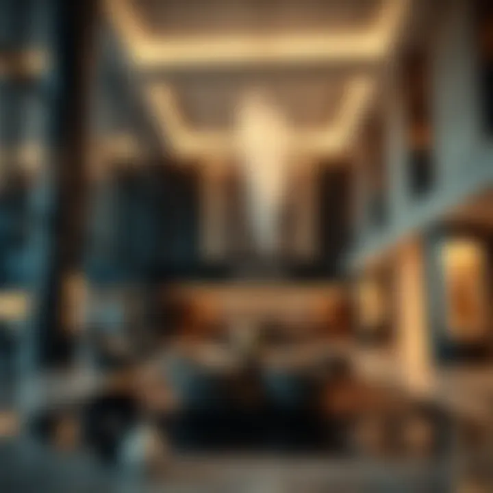 Stunning Lobby Interior of Damac Maison Luxurious lobby design at Damac Maison showcasing contemporary architecture