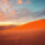 Stunning dune landscape at sunset