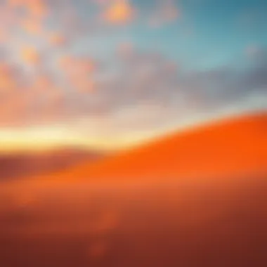 Stunning dune landscape at sunset
