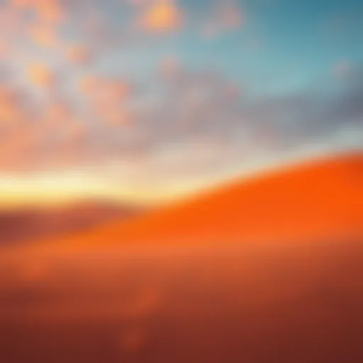 Stunning dune landscape at sunset