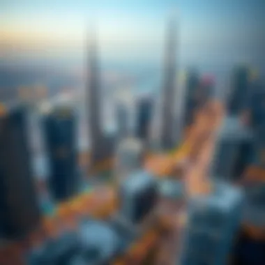 Aerial view of Dubai's skyline showcasing modern architecture