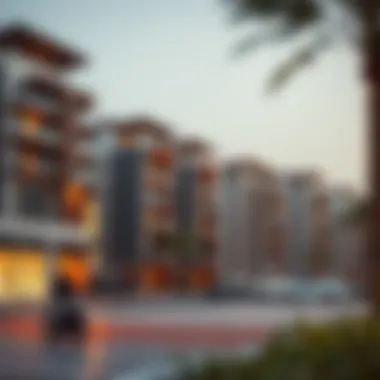 Real estate development in Abu Hel with new buildings