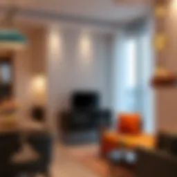 Stylish interior of a modern studio apartment