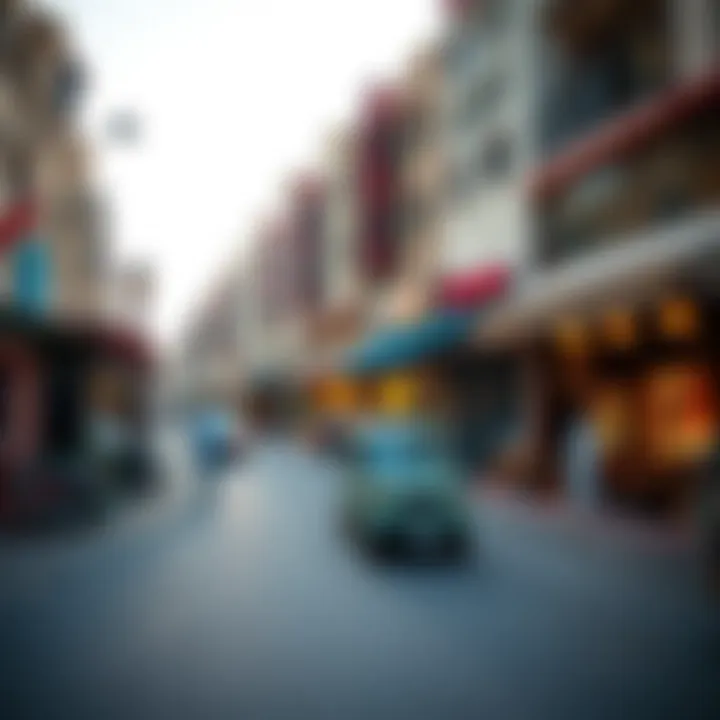 Vibrant street scene in Bur Dubai showcasing local culture