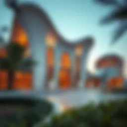 Stunning architectural view of برج دانة الخان showcasing its unique design