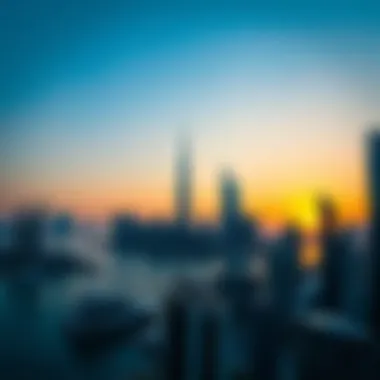 Dubai Marina Skyline: A Breathtaking Sunset Stunning view of Dubai Marina skyline at sunset