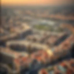 Aerial view of Karama showcasing flats and surrounding areas