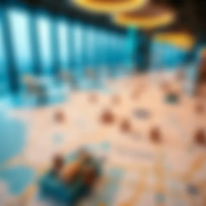 Key Hot Desk Locations in Dubai Map highlighting key locations for hot desk rentals in Dubai