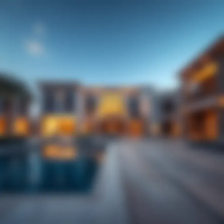 Architectural marvels in جزيرة العالم with luxury villas