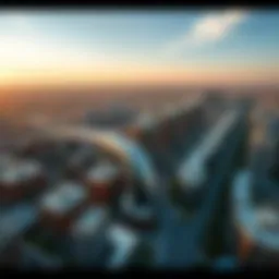 Aerial view of Mag City showcasing the urban layout