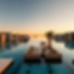 Stunning view of Marbella Damac Lagoons showcasing crystal clear waters