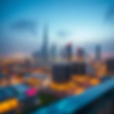 Stunning view of Dubai skyline from Marriott Executive Apartments