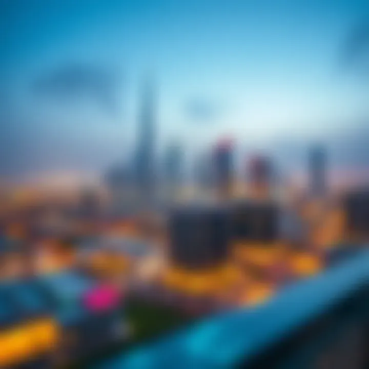 Stunning view of Dubai skyline from Marriott Executive Apartments