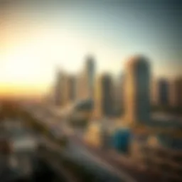 Stunning view of Meydan South skyline