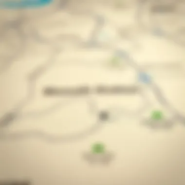 Map highlighting postal code area