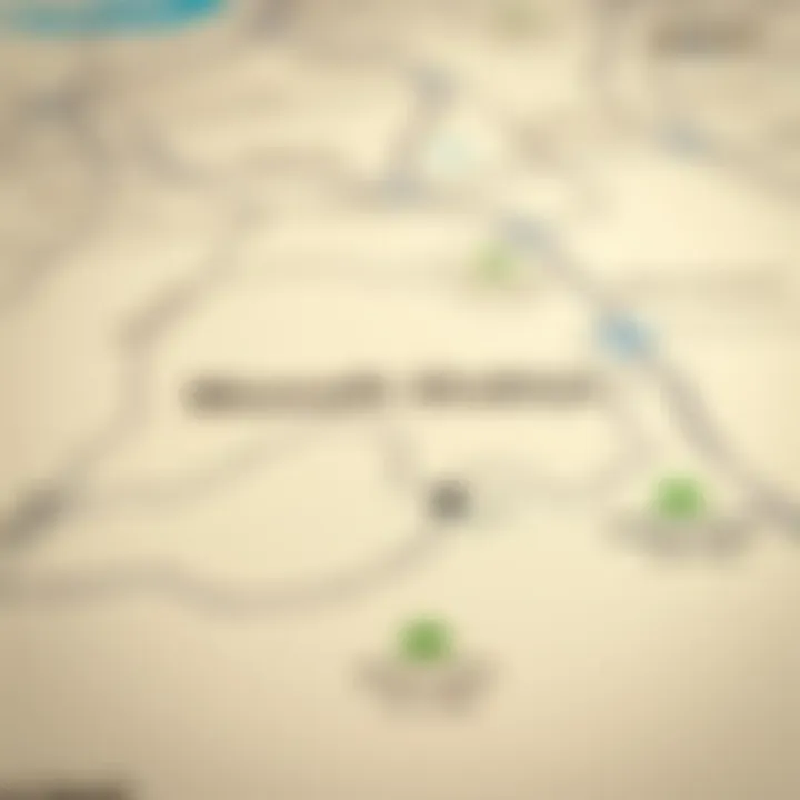 Map highlighting postal code area