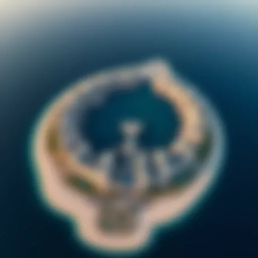 Aerial view of Palm Jumeirah showcasing its unique palm shape