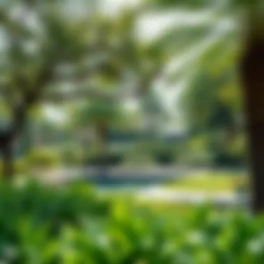 Lush green landscapes and parks in Park Greens community