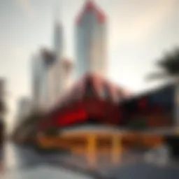View of the Red Diamond Building showcasing its innovative architecture