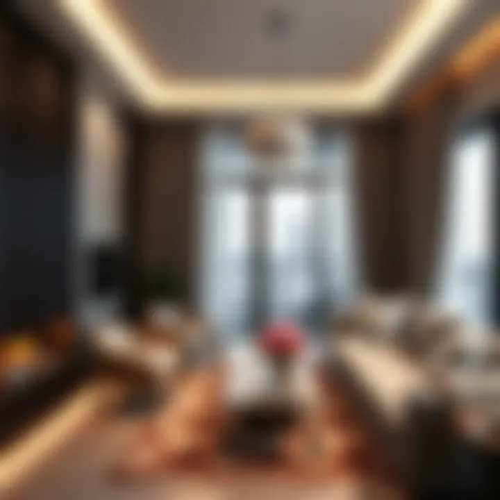 Interior design of a stylish holiday home in Dubai