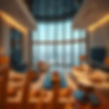 Luxurious living room interior of a Burj Khalifa apartment