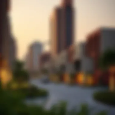 Vibrant community around Burj Daman with modern amenities