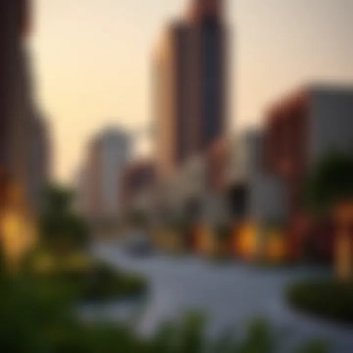 Vibrant community around Burj Daman with modern amenities