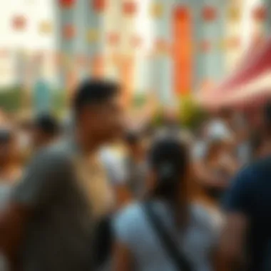 Community engagement during a cultural festival