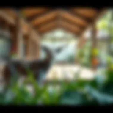 Ecological interactions between flora and fauna in their habitat