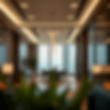 Interior glimpse of a luxurious office space in the Siraj Building