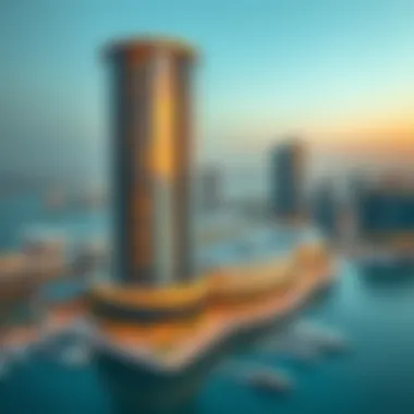 Aerial View of TNS Dubai Marina Aerial view of TNS Dubai Marina showcasing its architectural elegance