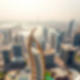 Aerial view of Dubai skyline showcasing real estate developments