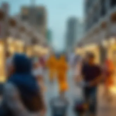 Diverse expatriate community engaging in daily life in UAE