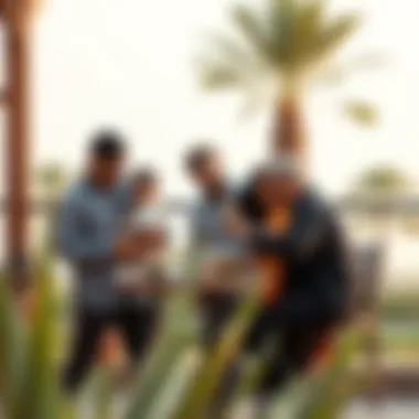 Family gathering in a picturesque UAE setting