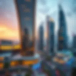 Stunning skyline view of FestiVal City Dubai showcasing modern architecture