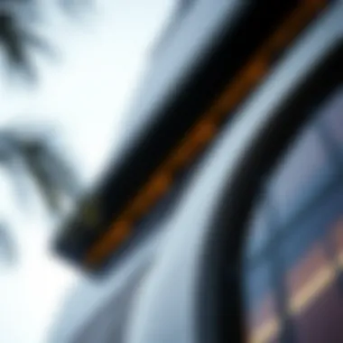 Architectural Elegance: Close-Up of Hessa Tower Close-up of the architectural details of Hessa Tower showcasing its unique design elements.