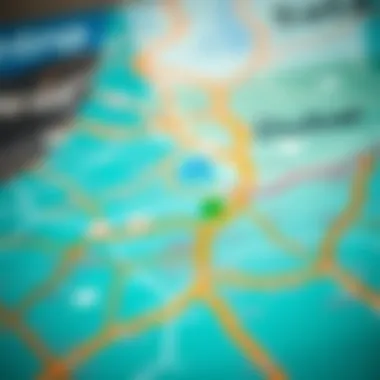 Map showcasing metro routes in Dubai